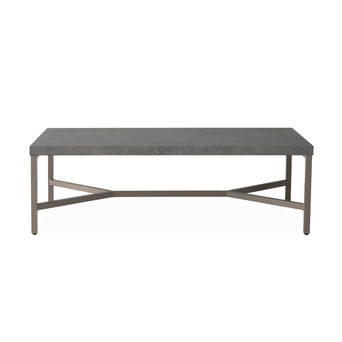 Lloyd Flanders Universal Accessories Rectangular Cocktail Table in Matte Taupe - 486344