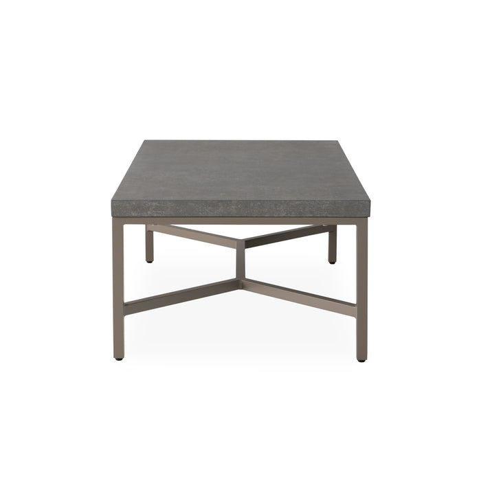 Lloyd Flanders Universal Accessories Rectangular Cocktail Table in Matte Taupe - 486344