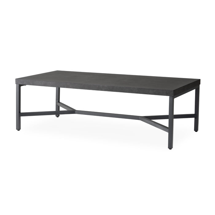 Lloyd Flanders Universal Accessories Rectangular Cocktail Table in Matte Anthracite - 486444