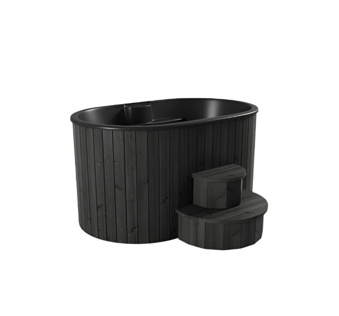 SaunaLife Model S2B 2-Person Cold/Hot Immersion Tub, Black - 128697