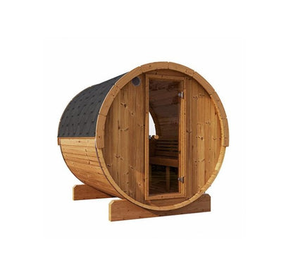 SaunaLife Model E7W ERGO Series 4-Person Sauna Barrel w/ Rear Window – SL-MODELE7W