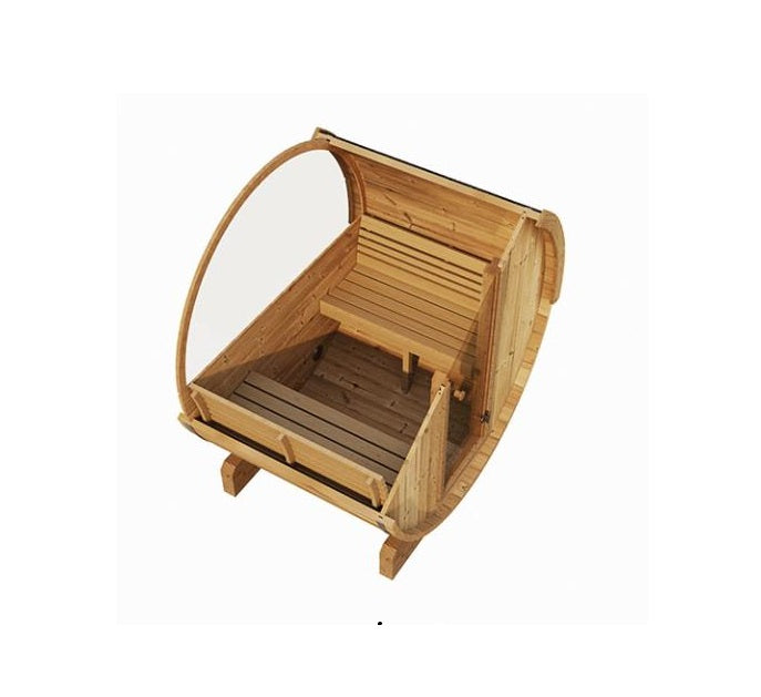 SaunaLife Model E7W ERGO Series 4-Person Sauna Barrel w/ Rear Window – SL-MODELE7W
