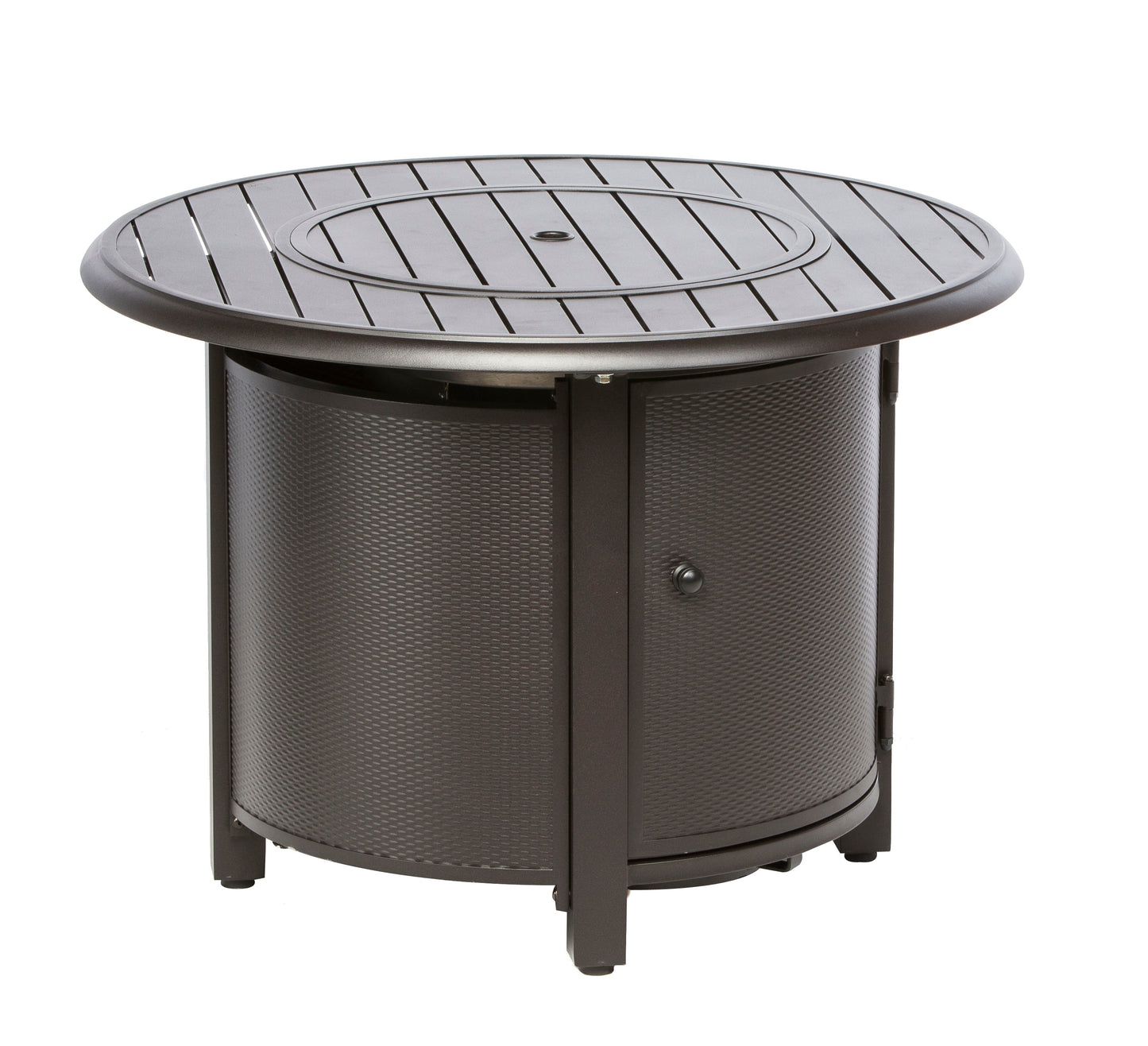 Alfresco Home Manchester Bay Ridge 36" Round Gas Fire Pit/Chat Table with Glacier Ice Firebeads - 55-3011