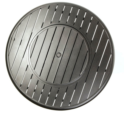 Alfresco Home Manchester Bay Ridge 36" Round Gas Fire Pit/Chat Table with Glacier Ice Firebeads - 55-3011