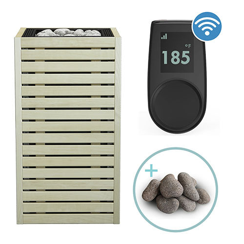 HUUM CORE Series Sauna Heater Package, Aspen Wood Exterior, Up to 10.5kW