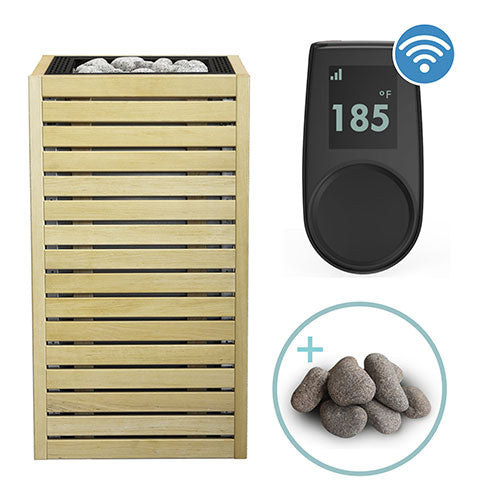 HUUM CORE Series Sauna Heater Package, Alder Wood Exterior, Up to 10.5kW
