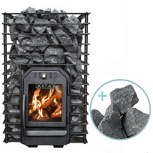 Cozy Heat Quattro Series Sauna Stove Package, up to 18kW