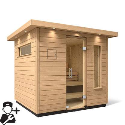 Kohler C2 Douglas Fir Outdoor Sauna Kit, Up to 6 Persons