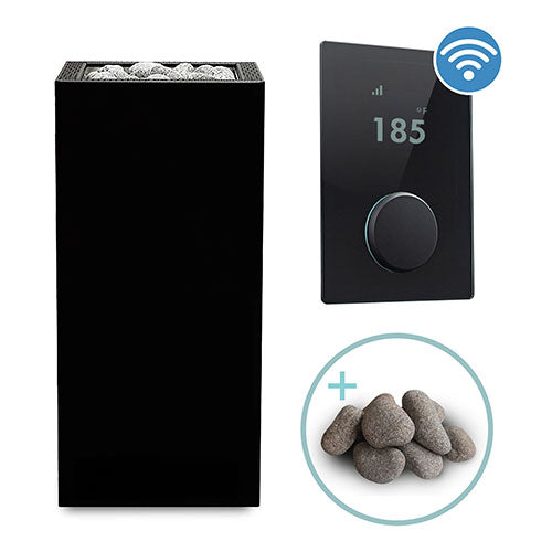 HUUM CORE Series Sauna Heater Package, Black Exterior, Up to 10.5kW
