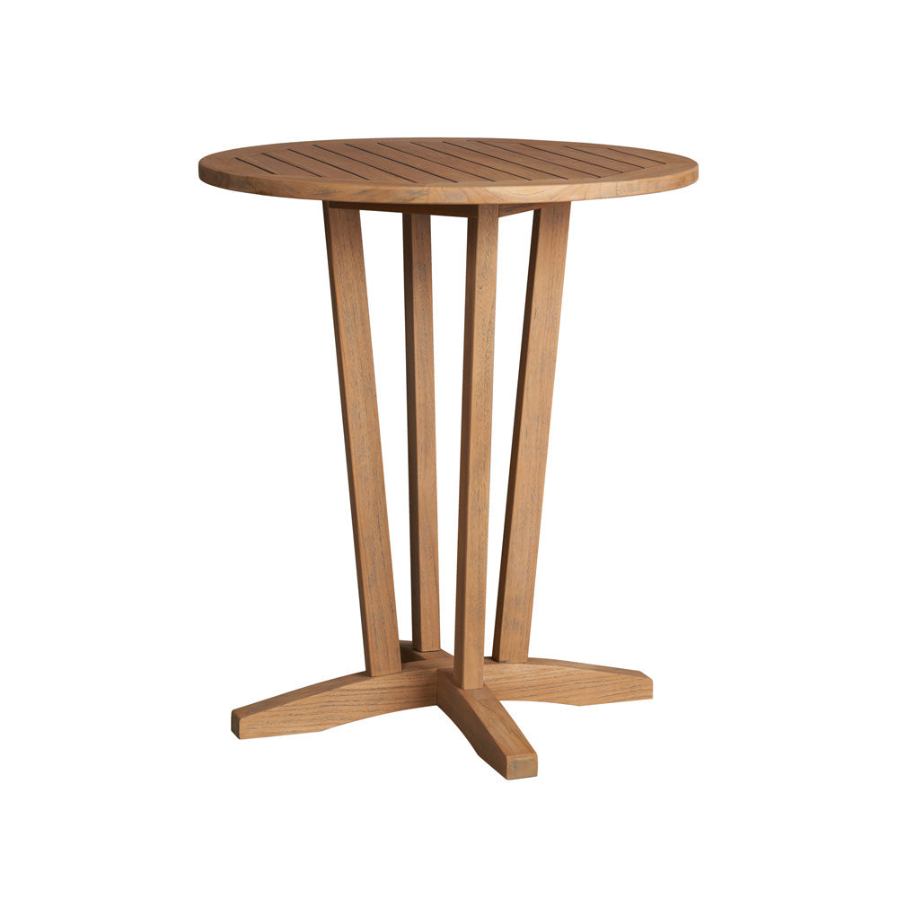Lloyd Flanders Teak 30" Round Bar Table - 286340