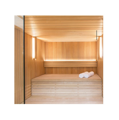 Auroom Libera Wood Indoor Sauna Kit – Elegant Vertical Wood Design (Up to 6 Persons)