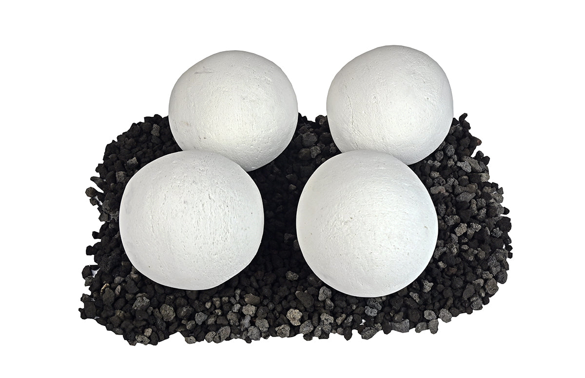 Grand Canyon Gas Logs Cannon Balls, 2” to 6”  | White 