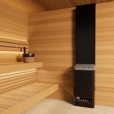 Saunum Air 5 Sauna Heater Air Series 4.8kW Sauna Heater w/Climate Equalizer Black