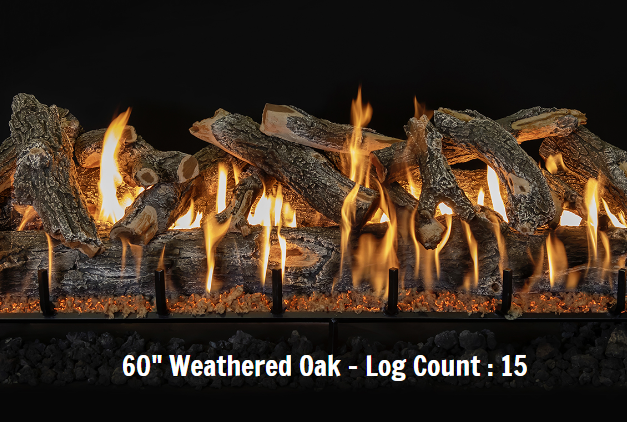 Grand Canyon Gas Logs Arizona Weathered Oak Log Sets, 18” to 60”