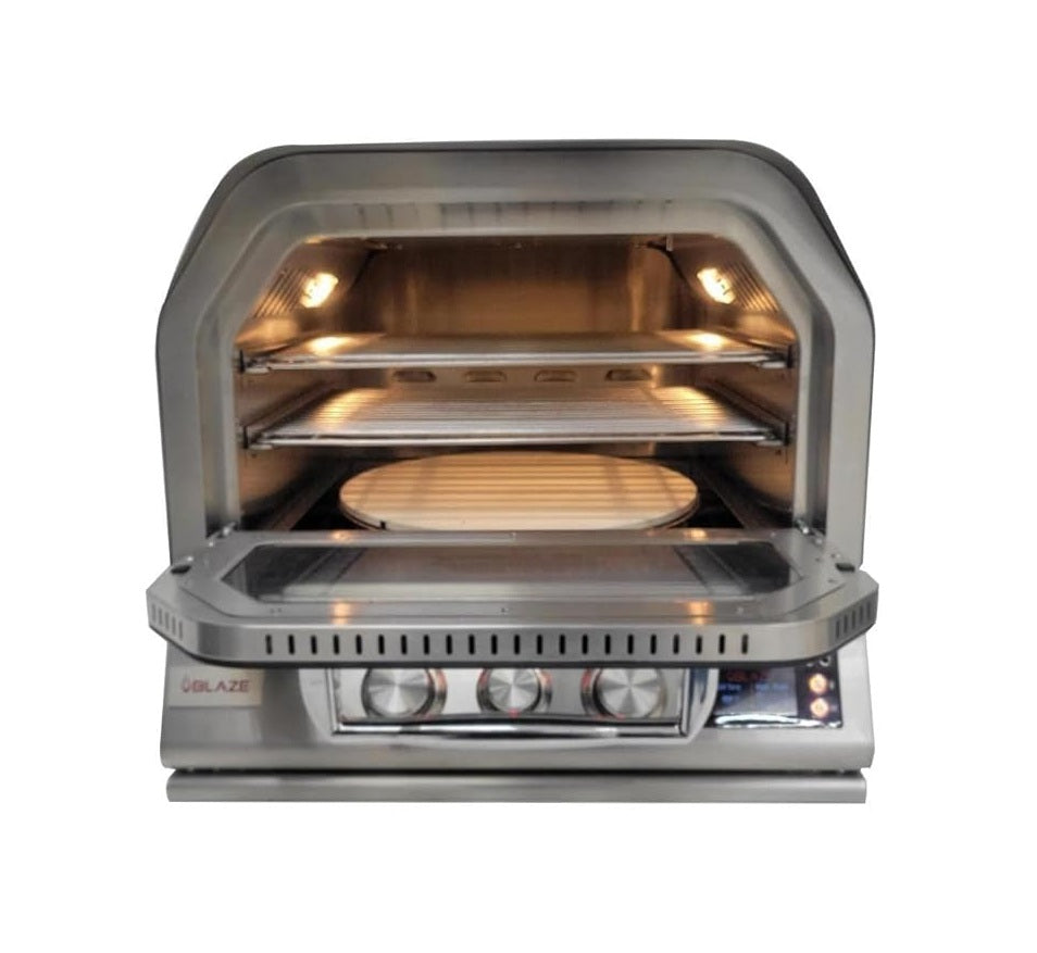 Blaze Grills 26-Inch Built-In Gas Outdoor Pizza Oven With Rotisserie - BLZ-26-PZOVN-NG