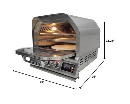 Blaze Grills 26-Inch Built-In Gas Outdoor Pizza Oven With Rotisserie - BLZ-26-PZOVN-NG