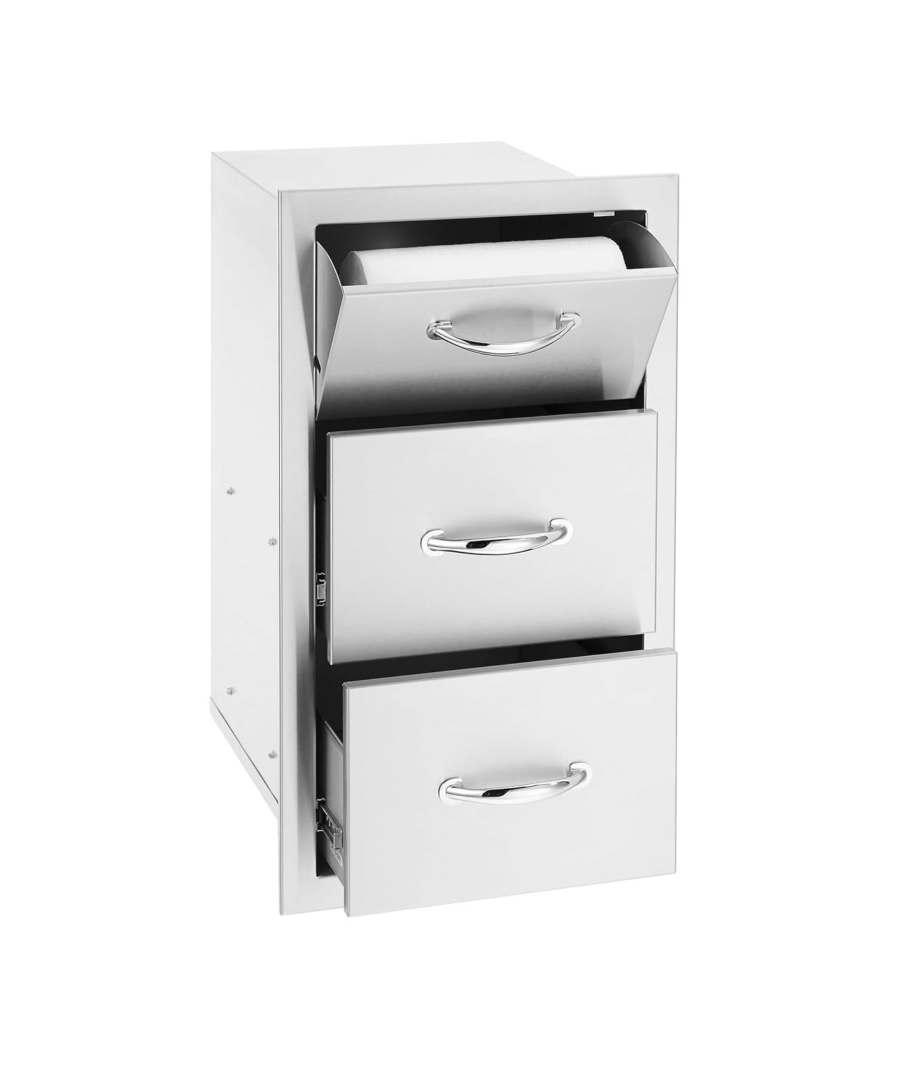 TrueFlame 17" Vertical 2-Drawer & Paper Towel Holder Combo Masonry - TF-TDC-17M-A