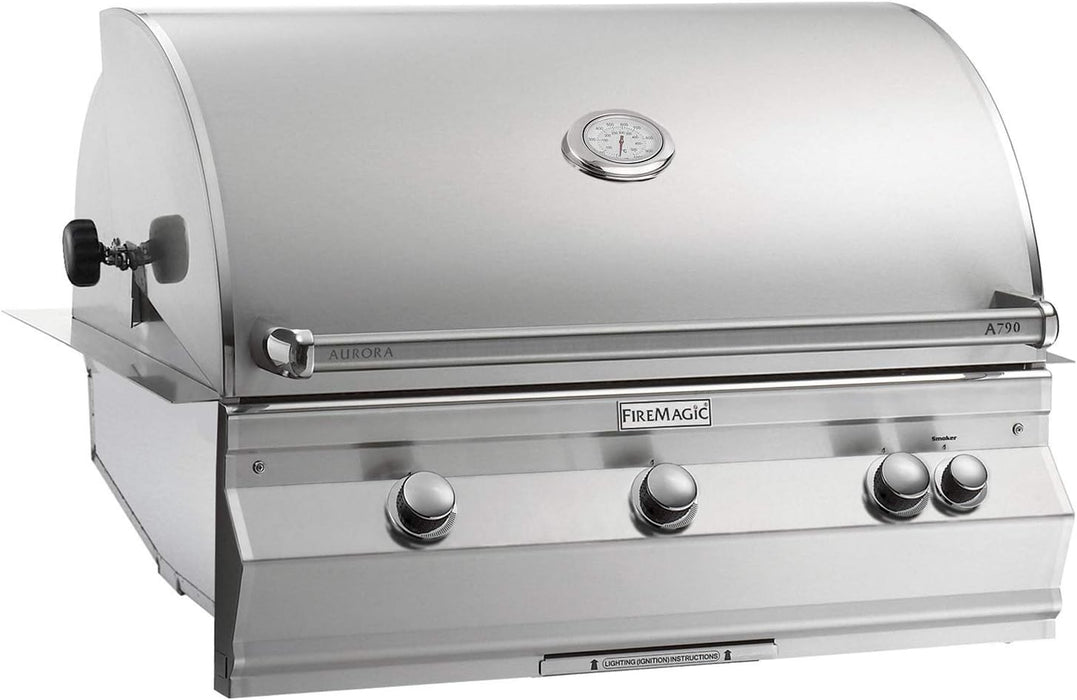 Fire Magic Aurora A790i 36" Built-In Grill with Analog Thermometer, Backburner & Rotisserie Kit