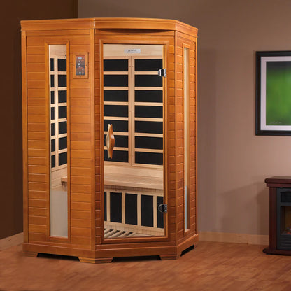 Dynamic Heming Elite 2-Person Corner Ultra Low EMF FAR Infrared Sauna