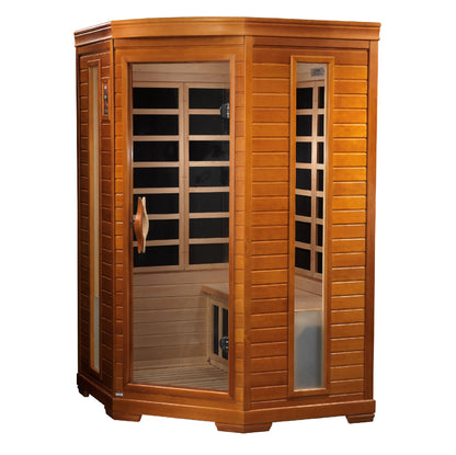 Dynamic Heming 2-Person Corner Low EMF FAR Infrared Sauna