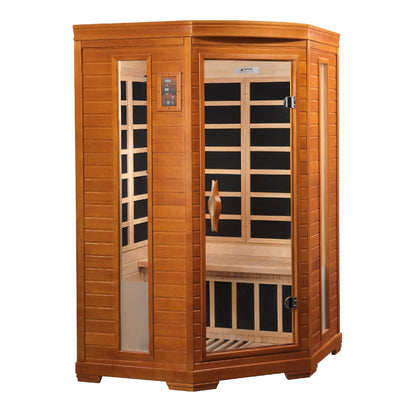 Dynamic Heming 2-Person Corner Low EMF FAR Infrared Sauna