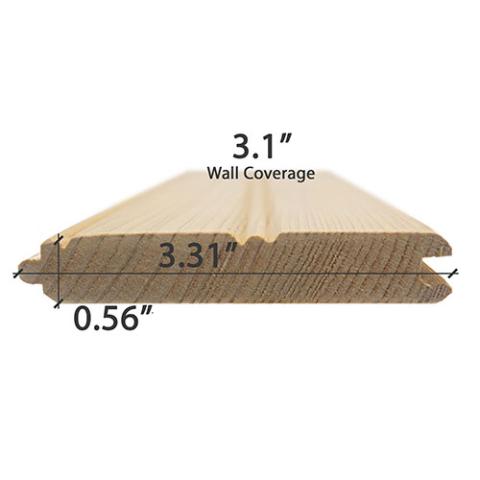 Prosaunas Hemlock 1x4 VG T&G V2E Wall Material