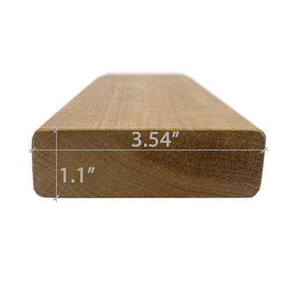 PROSAUNAS Thermo-Aspen Sauna Bench Material 2" x 4" Thermally Modified Smooth 4-Side Eased Edges SHP
