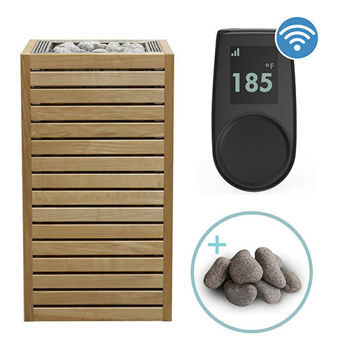HUUM CORE Series Sauna Heater Package, Thermo-Aspen Wood Exterior, Up to 10.5kW