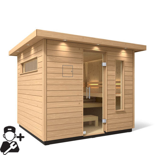 Kohler C2 Douglas Fir Outdoor Sauna Kit, Up to 6 Persons