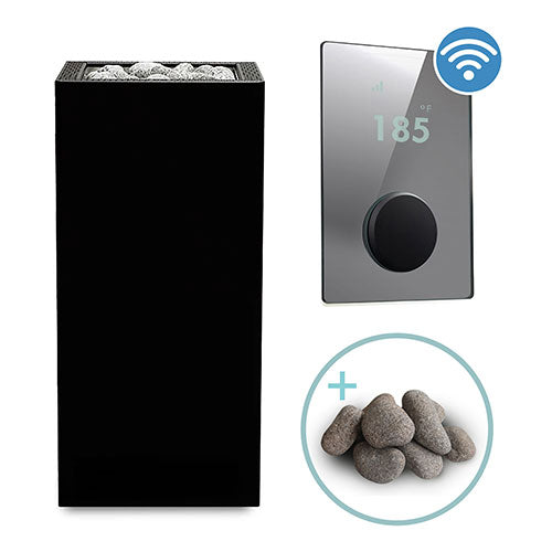 HUUM CORE Series Sauna Heater Package, Black Exterior, Up to 10.5kW