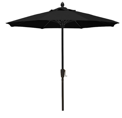 FiberBuilt Market Umbrella with Crank Lift, 7.5 Foot Antique Beige Marine Grade Canopy and Black Pole - 7MCRK-8600