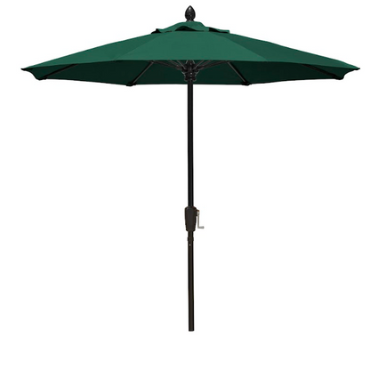 FiberBuilt Market Umbrella with Crank Lift, 7.5 Foot Antique Beige Marine Grade Canopy and Black Pole - 7MCRK-8600
