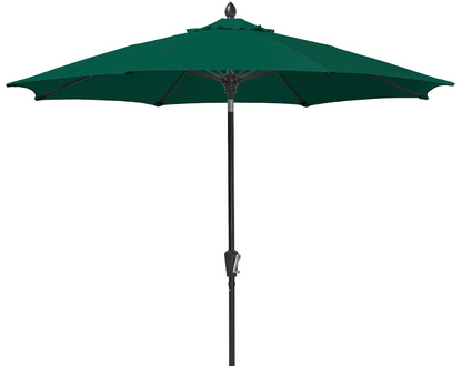 FiberBuilt Patio Umbrella with Crank Lift, 7.5 Foot Forest Green Canopy and Black Pole - 7HCRK-Forest Green