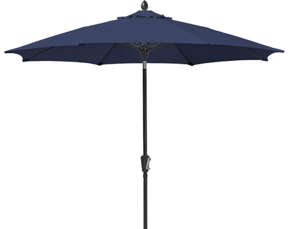 FiberBuilt Patio Umbrella with Crank Lift, 7.5 Foot Forest Green Canopy and Black Pole - 7HCRK-Forest Green