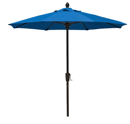 FiberBuilt Market Umbrella with Crank Lift, 7.5 Foot Antique Beige Marine Grade Canopy and Black Pole - 7MCRK-8600