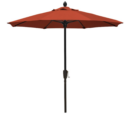 FiberBuilt Market Umbrella with Crank Lift, 7.5 Foot Antique Beige Marine Grade Canopy and Black Pole - 7MCRK-8600