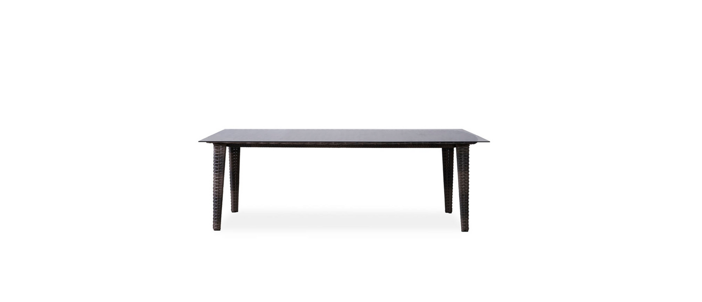 Lloyd Flanders Largo 86" Rectangular Umbrella Dining Table - 241086