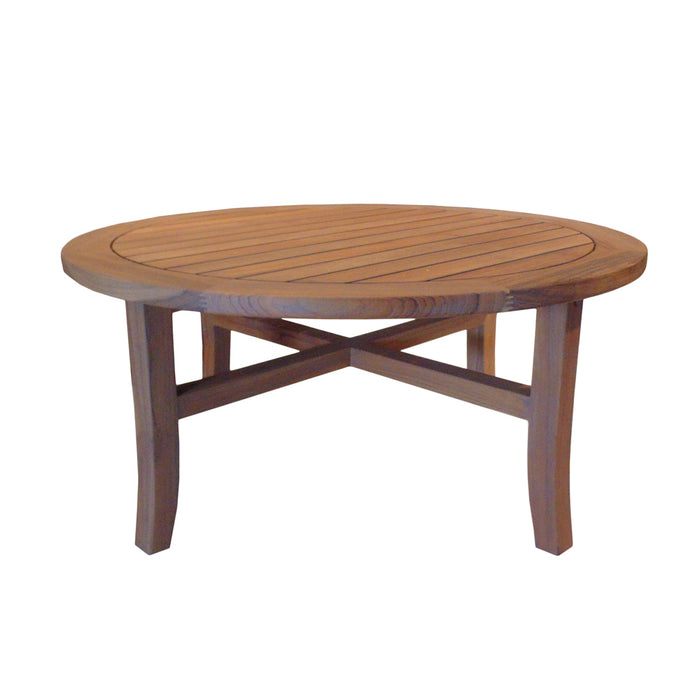 Lloyd Flanders Teak 40" Round Tapered Leg Cocktail Table - 286445