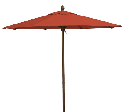 FiberBuilt Market Umbrella with Push Up & Pin Lift, 7.5 Foot Black Marine Grade Canopy and Champagne Bronze Pole - 7MPUCB-8601