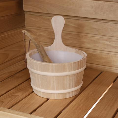 Prosaunas Wood Sauna Bucket, 4-Liter