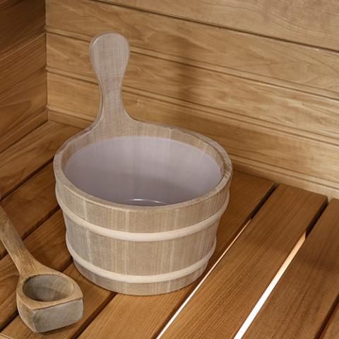 Prosaunas Wood Sauna Bucket, 4-Liter