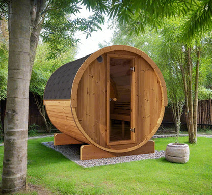 SaunaLife Model E8W 6 Person Sauna Barrel - SL-MODELE8W