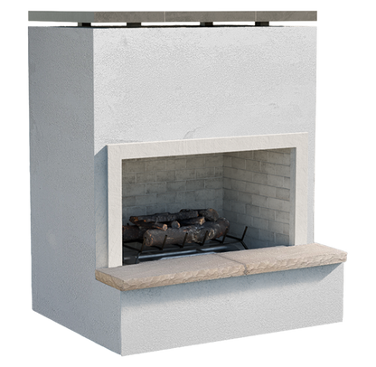 Cal Flame Monterey – Modern Outdoor Gas Fireplace W/ Bottom Mantel