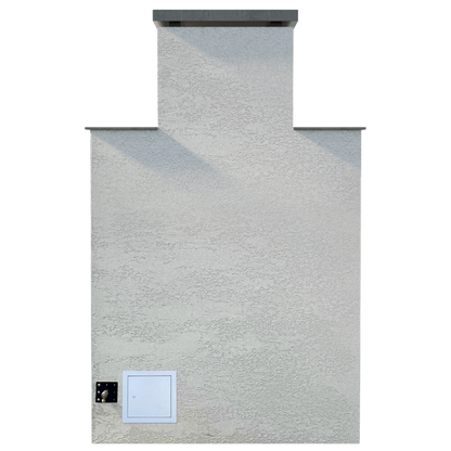 Cal Flame Cancun – Contemporary Outdoor Gas Fireplace W/ Bottom Mantel