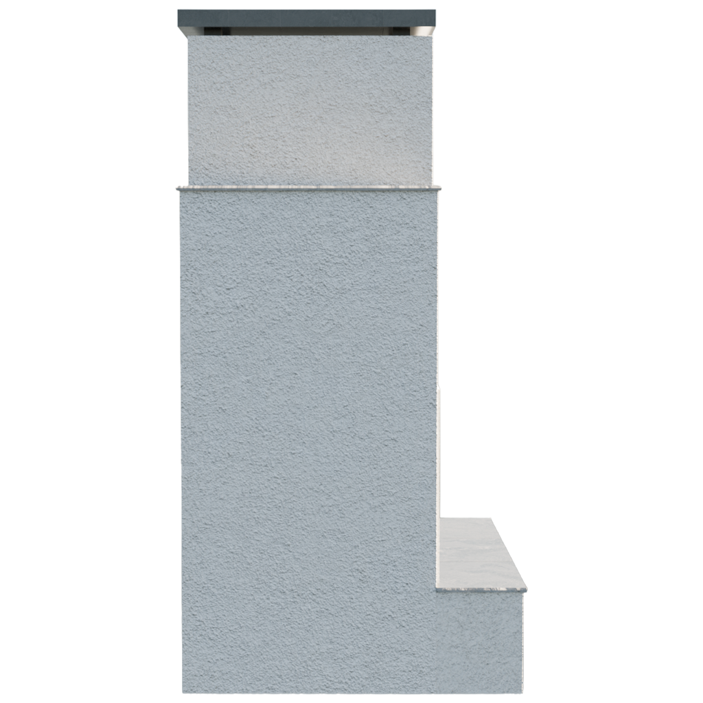 Cal Flame Cancun – Contemporary Outdoor Gas Fireplace W/ Bottom Mantel