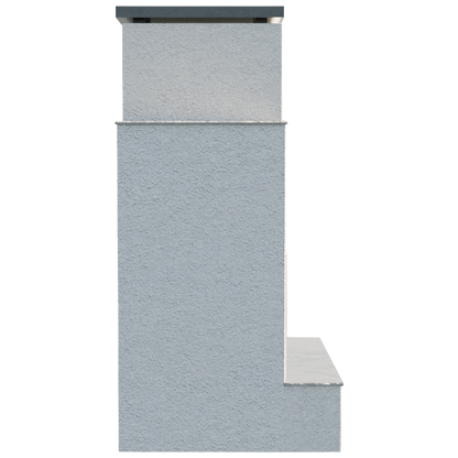 Cal Flame Cancun – Contemporary Outdoor Gas Fireplace W/ Bottom Mantel