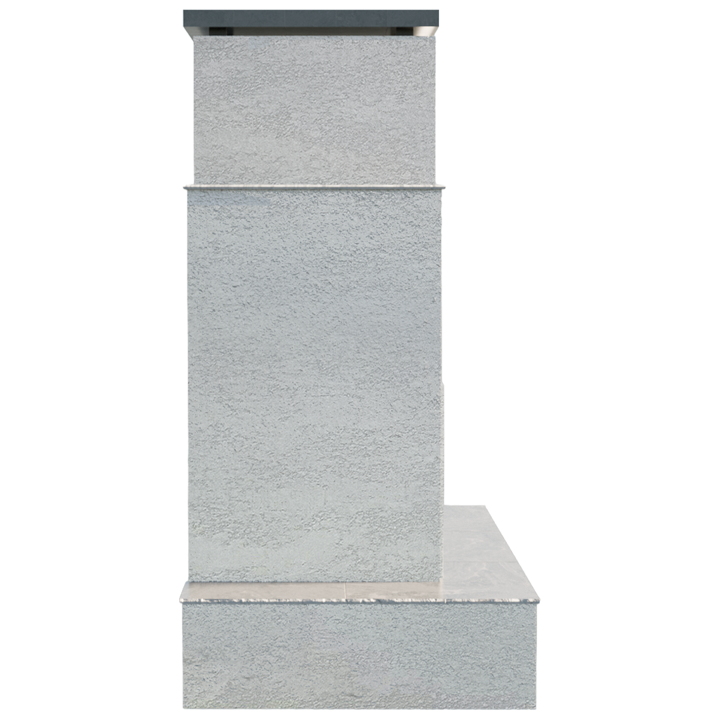 Cal Flame Tahiti – Contemporary Outdoor Gas Fireplace W/ Bottom Wrap-Around Mantel