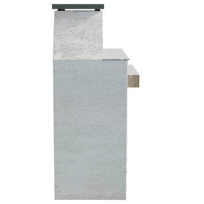 Cal Flame Laredo – Modern Outdoor Gas Fireplace w/ Mantel