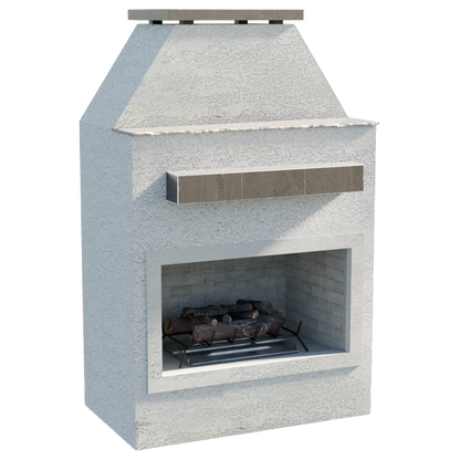 Cal Flame Laredo – Modern Outdoor Gas Fireplace w/ Mantel