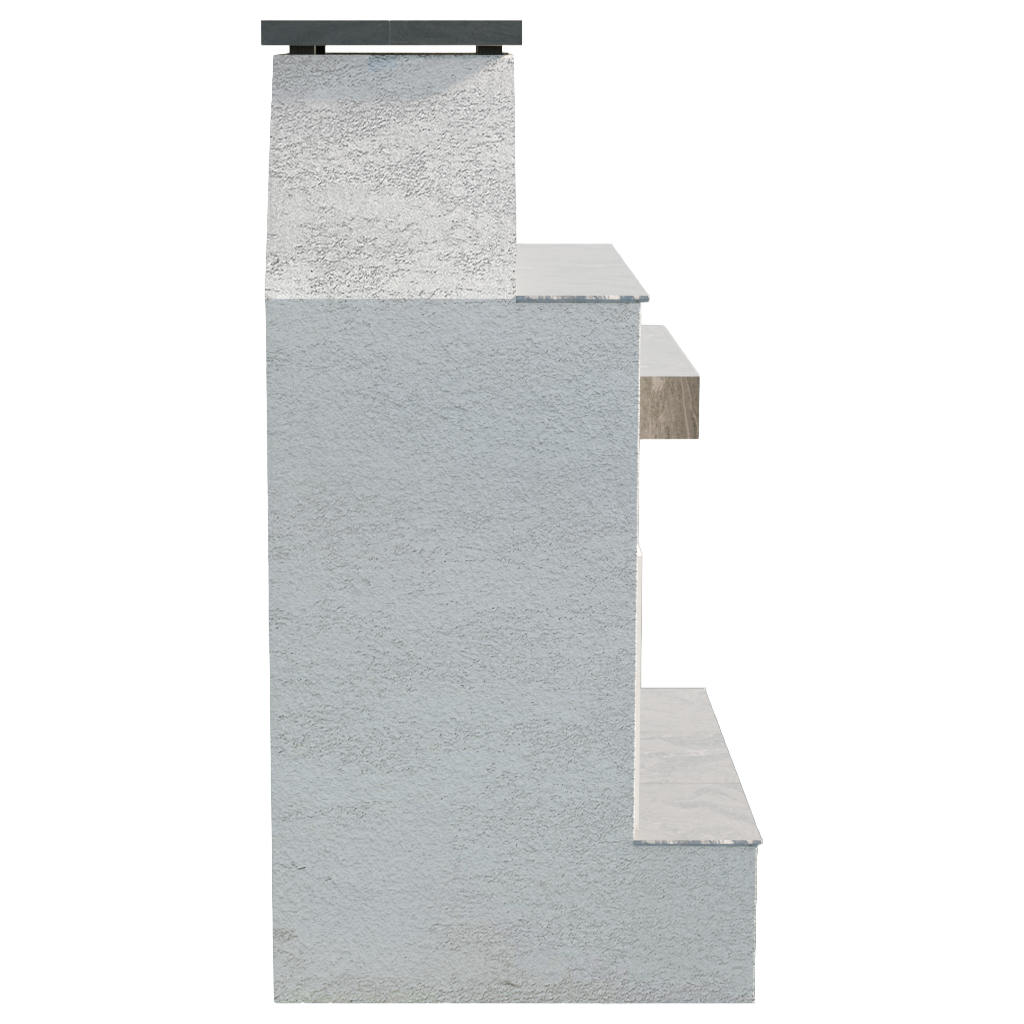 Cal Flame Durango – Modern Outdoor Gas Fireplace w/ Extended Bottom Mantel